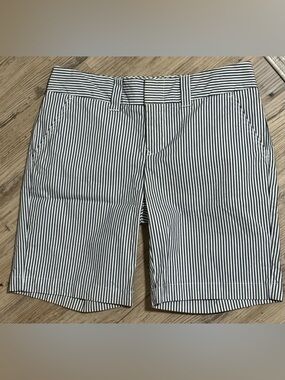 Tommy Hilfiger Striped Flat Front Bermuda Shorts